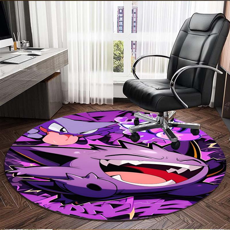 Pokemon Print Round Rug, Washable Floor Carpet, For Entryway Dorm Laundry Room Office Study, Home Decor Birthday Christmas Gift