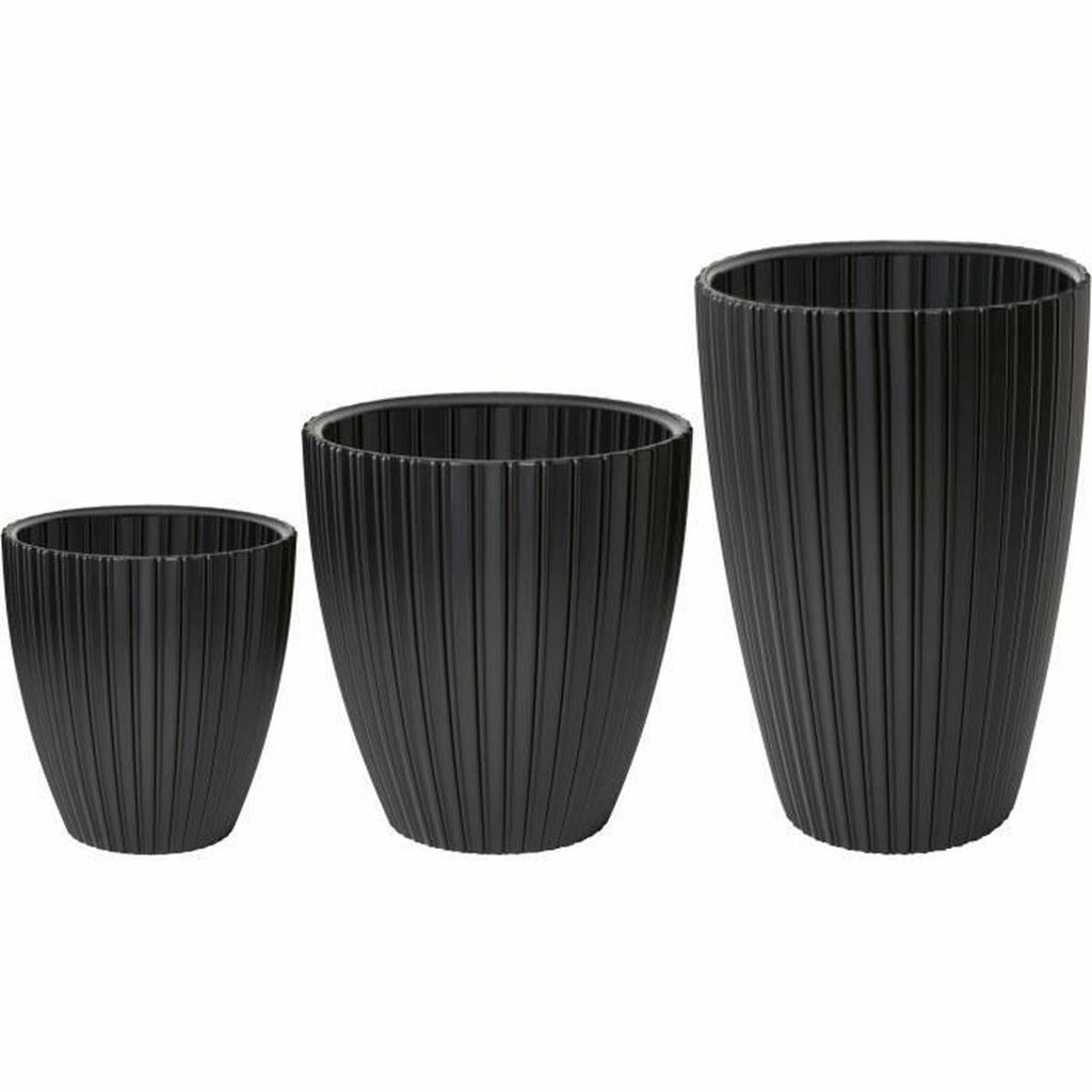 Plant Pot Garden ID Fancy Black Polyethylene 40 X 58 Cm