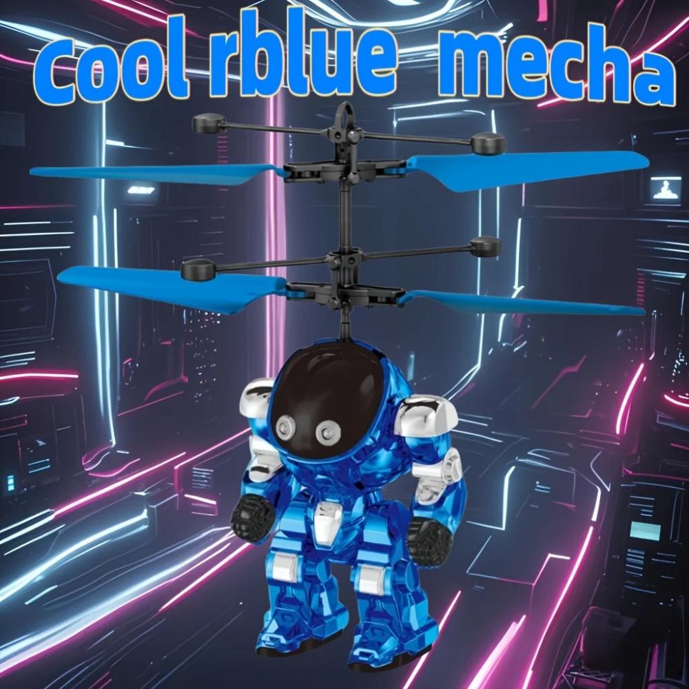 Levitating Luminous Flying Robot Astronaut Toy Aircraft Hand-Controlled Drone Interactive with Lights Outdoor Toys for Kids Gift