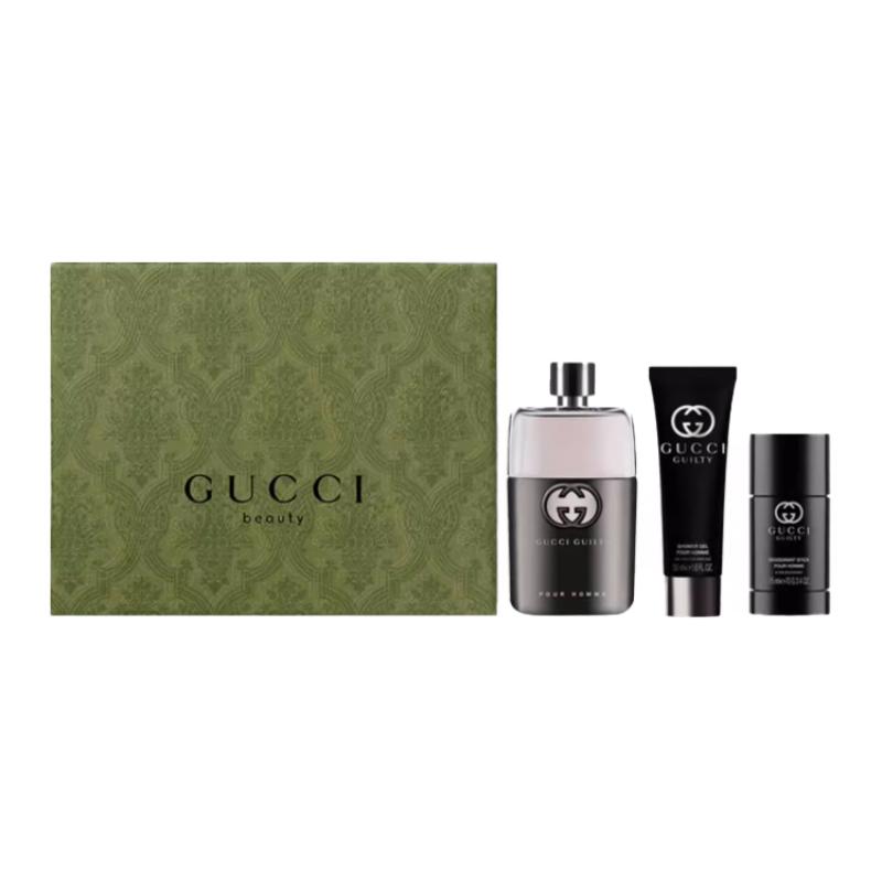 Gucci Guilty Pour Homme Gift Set EDT 90ml+Shower Gel 50ml+Body Lotion 75ml