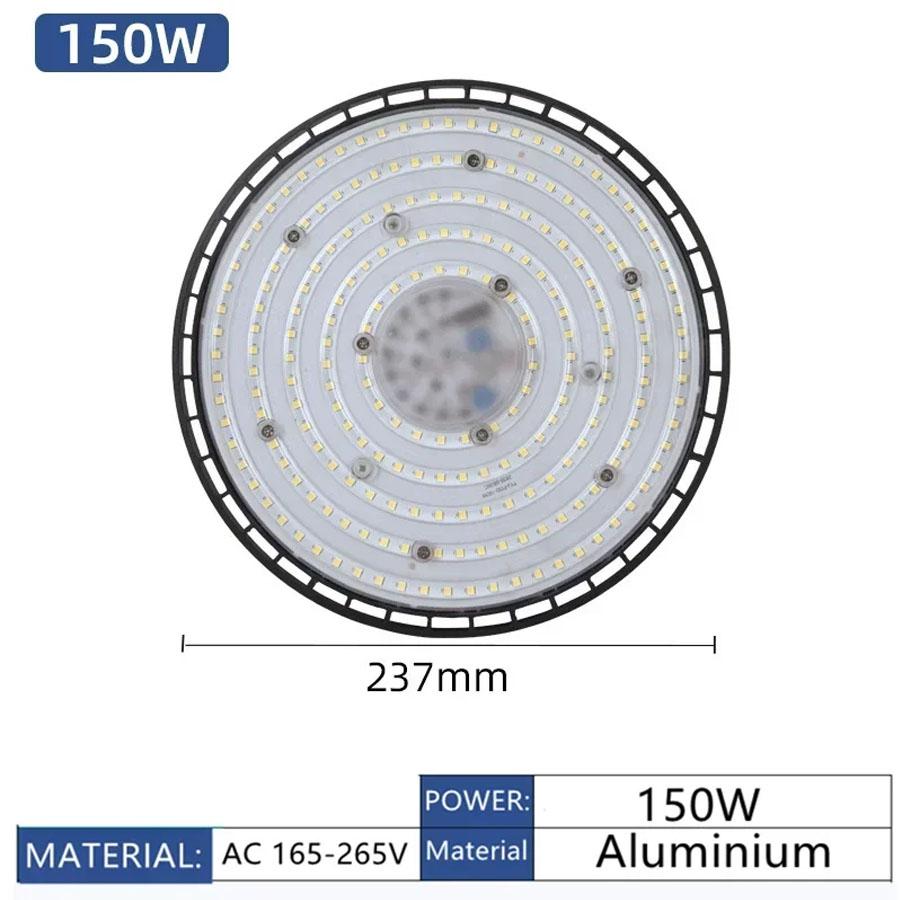AC 220V Super Bright LED High Bay Light IP65 Waterproof UFO Warehouse Garage Light 100W 150W 200W For Gym Factory Lighting 6000K