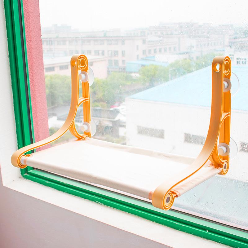 

Cat Window Perch Hammock Suction Cup Sunbathing Cat Bed Washable Pet Sofa for Cat Villa бежевый