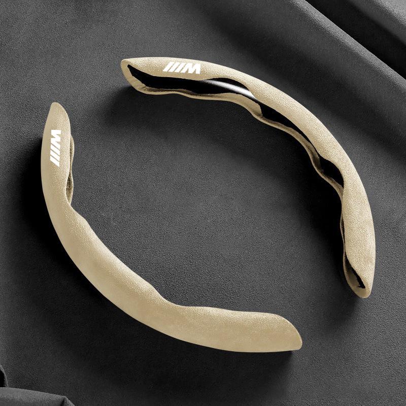 Suede Leather Car Steering Wheel Anti-slip Cover For BMW 1 2 3 4 5 7 Series M E46 E36 E34 F10 E90 F30 E60 F30 E53 E30 Accessory VT1