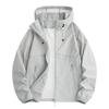 Summer outdoor couple sunscreen clothes, men and women wear ice silk skin clothes, thin breathable jackets, formulate LOGO