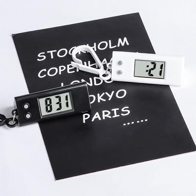 Elektronické hodiny Studentské klíčenkové hodinky Tiché LCD digitální zobrazení Přenosné Studentské zkouškové Stolní hodiny Klíčenka Kapesní hodinky