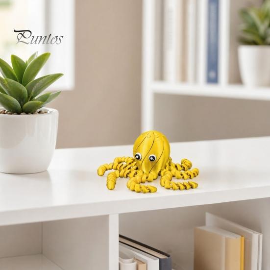 3D Printed Animal Model Octopus Toy, Articulated Figurine with Movable Joints, Fidget Toy Stress Relief Sea for Kids Adults Joints