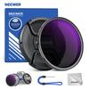 Filtru ND Variabil NEEWER MRC ND2-400 cu Capac de Obiectiv 49/52/55/58/62/67/72/77/82mm Obiectiv de Cameră cu Densitate Neutră Multifuncțional