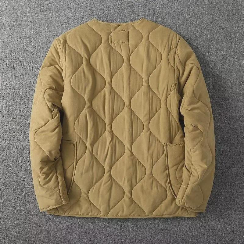 2024 Retro Quilted Thick Cotton Coat for Men - Trendy, Warm, All-Match Autumn/Winter Jacket