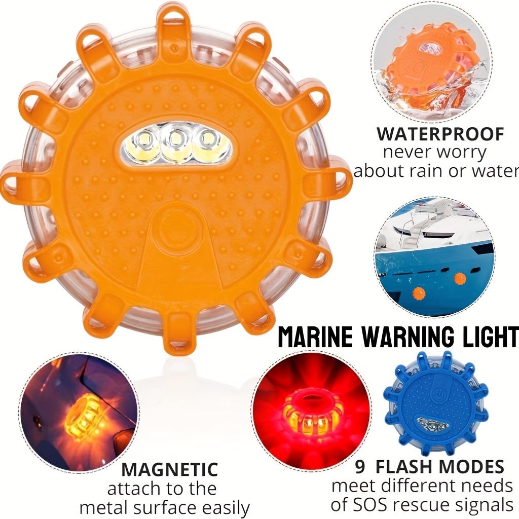 Auto LED Strobe Warning Light with Magnetic and Folding Hook for Car Emergency Road Rescue Safety Flashing Beacon Lamp Signal