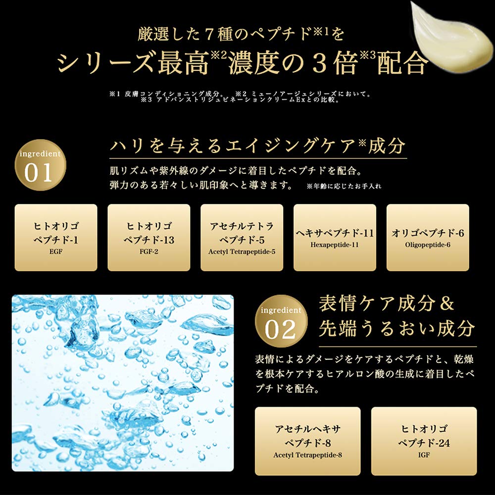 MUNOAGE The Cream 30g Firming and Elasticity Achieve Unprecedented Firmness the Highest Concentration of Peptides and Dry Skin Care [High-Performance