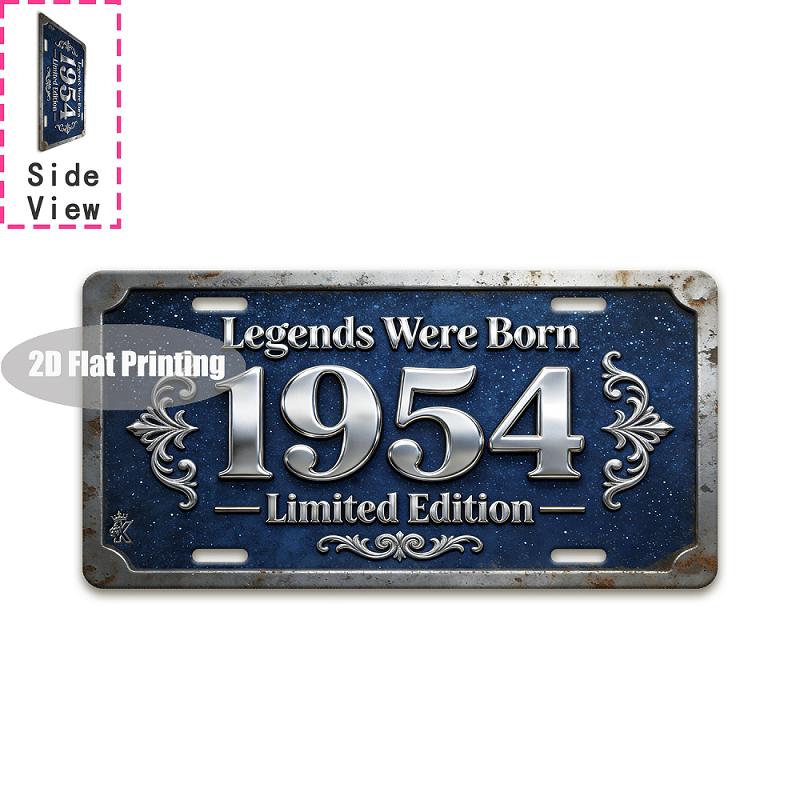 Tin Sign  Vintage Durable Metal Plaque Wall Decor Home Office Bar Man Cave Living Room City Coordinate Birth Year License Pl