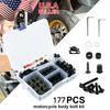 177pcs Universal Motorcycle Panel Screws Clip Clamps Kit Set for Yamaha Yzf R125 Tdm 900 Mt07 Fz25 Tracer 900 Gt Dt 125 Fjr 1300