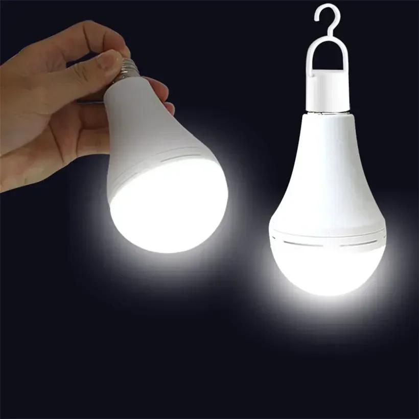 Usb Rechargeable Led Bulb Portable Camping Light Bulb Emergency Lighting Flashlight Lights Outdoor Picnics Hanging Tent Light