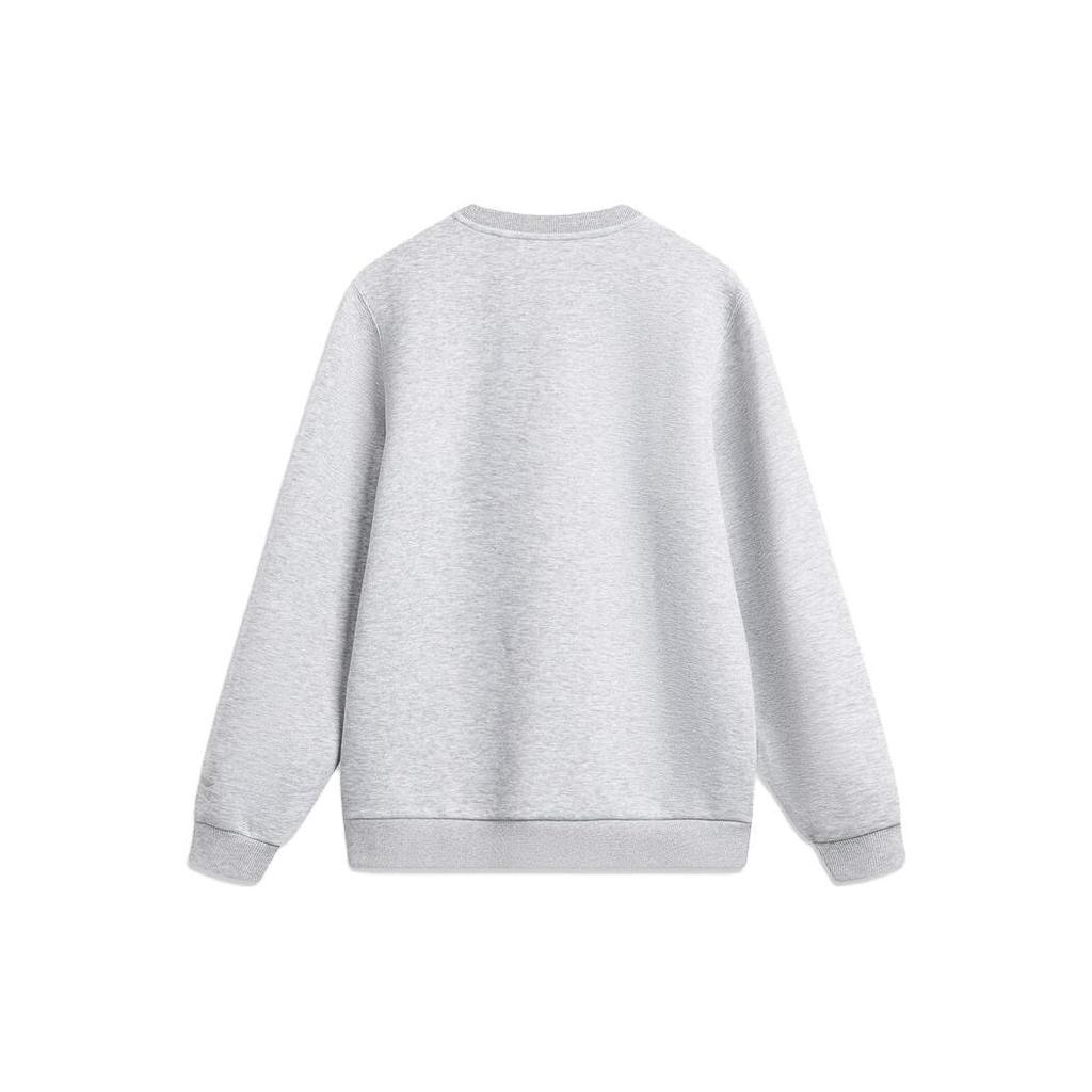 Felpa da uomo girocollo con stampa di lettere sulla fodera, top da uomo floreale-grigio chiaro-grigio ultimo AWDT759-1