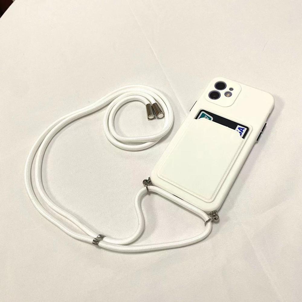 

Candy Lanyard Card Slot Silicone Phone Case For Xiaomi Redmi Note 13 Pro 4g 5g 13Pro Plus Funda Necklace Strap Cover For Redmi Note 13 5g&Case & Strap