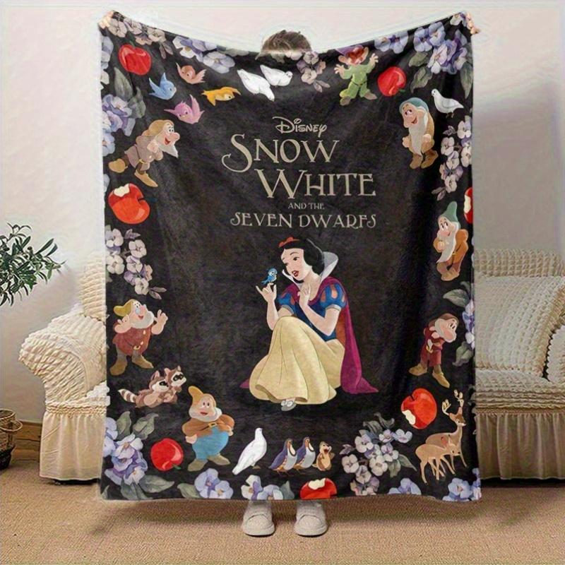 1pc, Snow White and the Seven Dwarfs Home Decor Blanket, Flannel Throw for Bedroom, Living Room, Travel, Camping