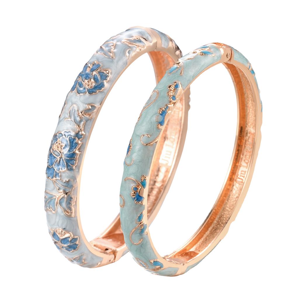 Pulseras esmaltadas para mujer, brazaletes de flores para mujer, pulsera vikinga china india, joyería africana, regalo para mujer de Dubái
