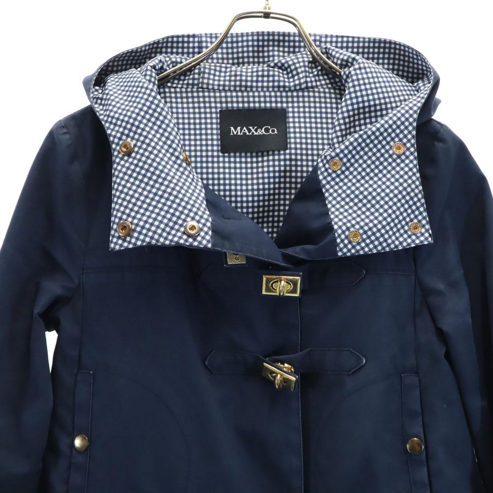 MAX&CO Stainless Collar Coat 38 Navy Women Used