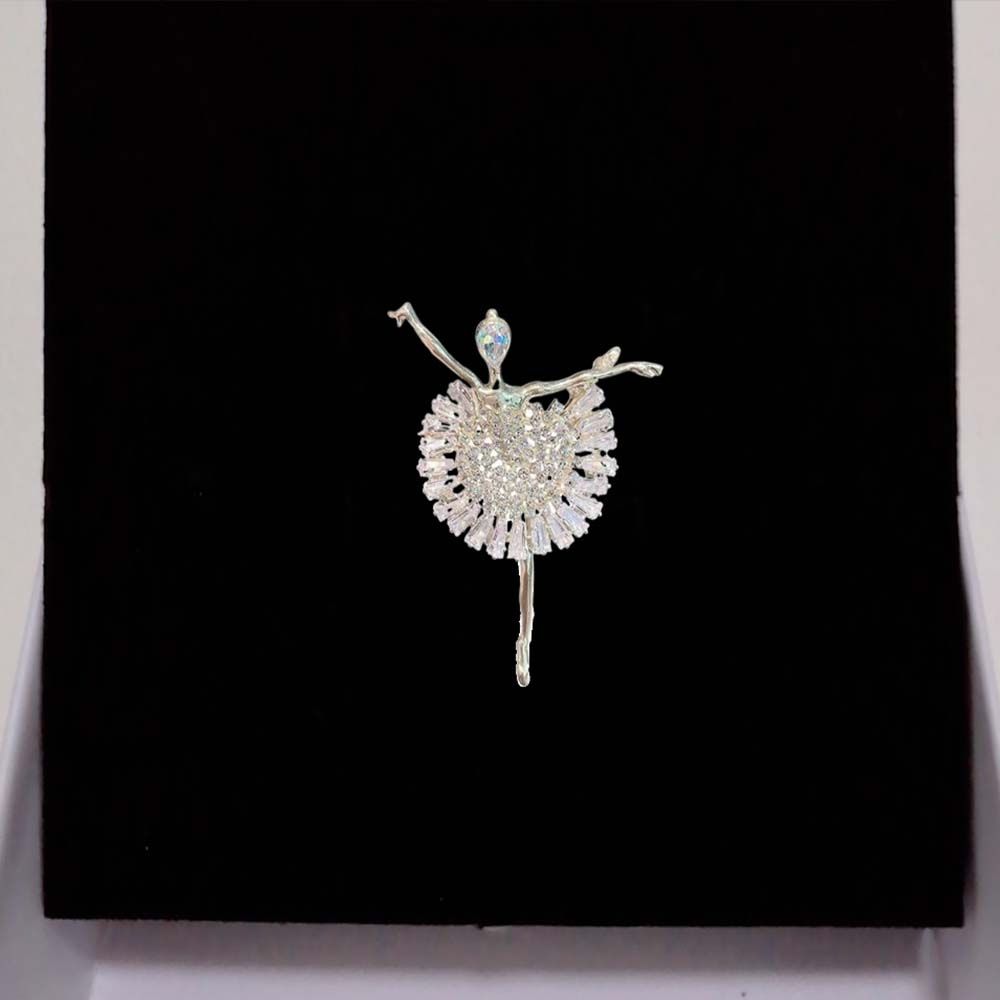 Rhinestone Brooch Clothing Accessories Ballerina Pin Women's Brooch Korean style Ballet Girl Brooch
