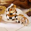 Vintage Punk Black White Enamel Bracelet for Women Gold Color Geometric Wide Chunky Wristband Bangle Party Aesthetic Jewelry