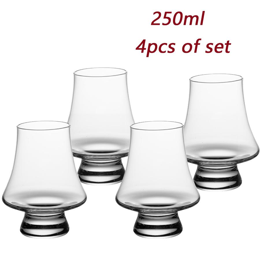 200/250ml Tasting Glasses Set Of 4pcs Lead-free Crystal Glass Whiskey Cup Smelling Wine Glasses Cocktail Glasses Bar Restaurant