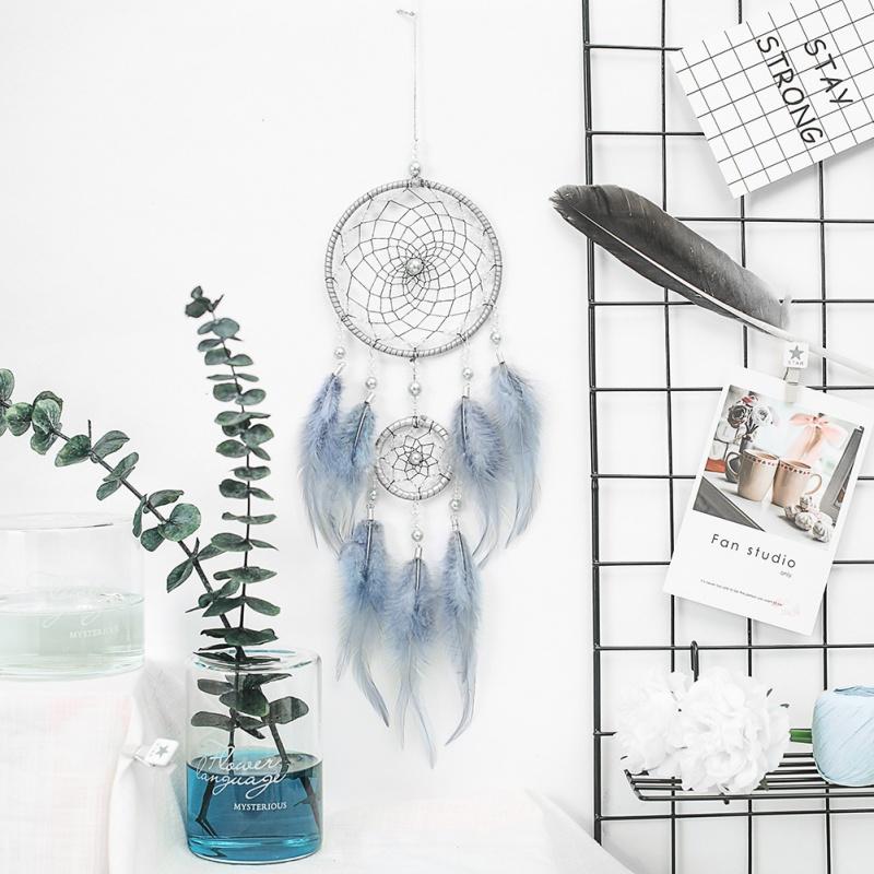 Dream Catcher Wall Decor Boho Feather Hanging Ornament Home Decoration Craft Gift for Bedroom Living Room Balcony Outdoor Car