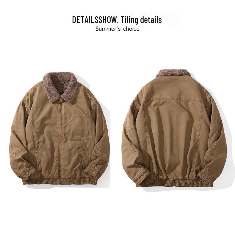 Men's Retro Casual Lambswool Jacket 2025 - Thickened Winter Workwear for Spring/Fall