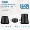 4Pcs Heavy Duty Furniture Riser Round Rubber Sofa Riser Supports Up to 6000 lbs for Sofa Table Bed Chair Bottom Leg Raiser