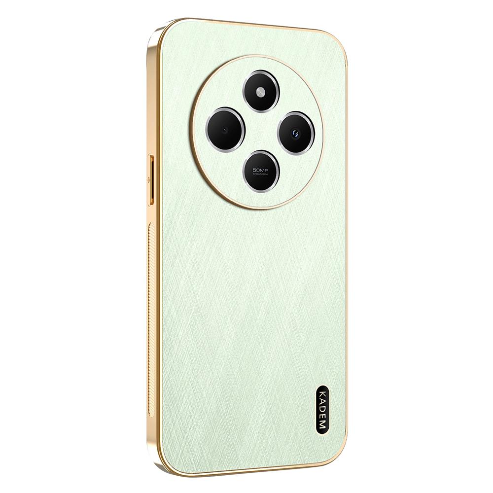 

Чохол KADEM для телефону Xiaomi Redmi 14C 4G/14R 5G/A4 5G/Poco C75 4G з гальванічним покриттям, шовковистою текстурою, задня кришка з PU+TPU Green