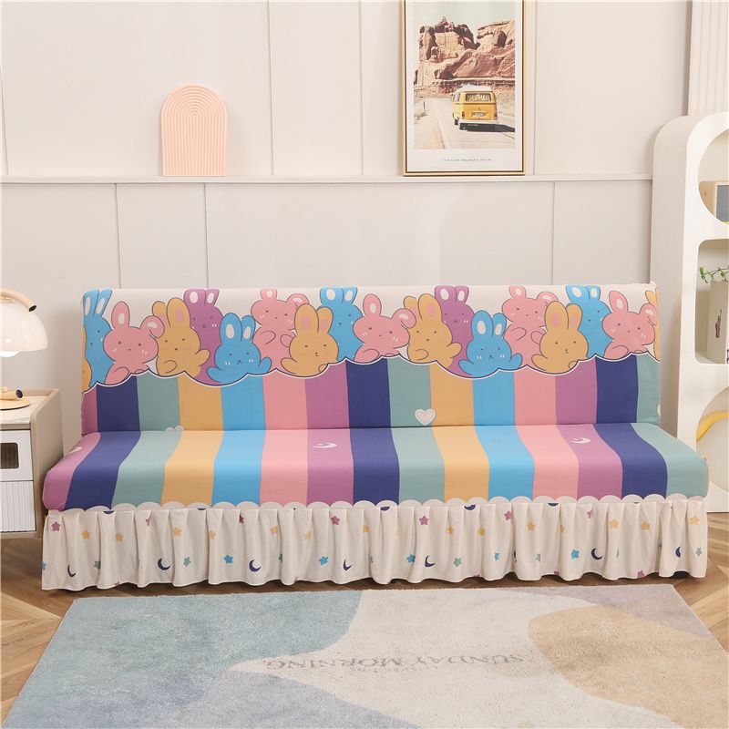 

Юбка Безрукавный Чехол для Дивана Чехол Минималистичный Эластичный Складной Чехол для Дивана-Кровати Всевключающий Нескользящая Ткань Чехол от Пыли для Дивана Color bar-skirt AB version Small size 120-150cm