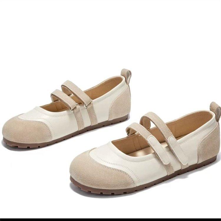 

Модная универсальная удобная обувь на плоской подошве, женская, 2025, новая летняя, нишевая, повседневная, французские туфли Дуду 40