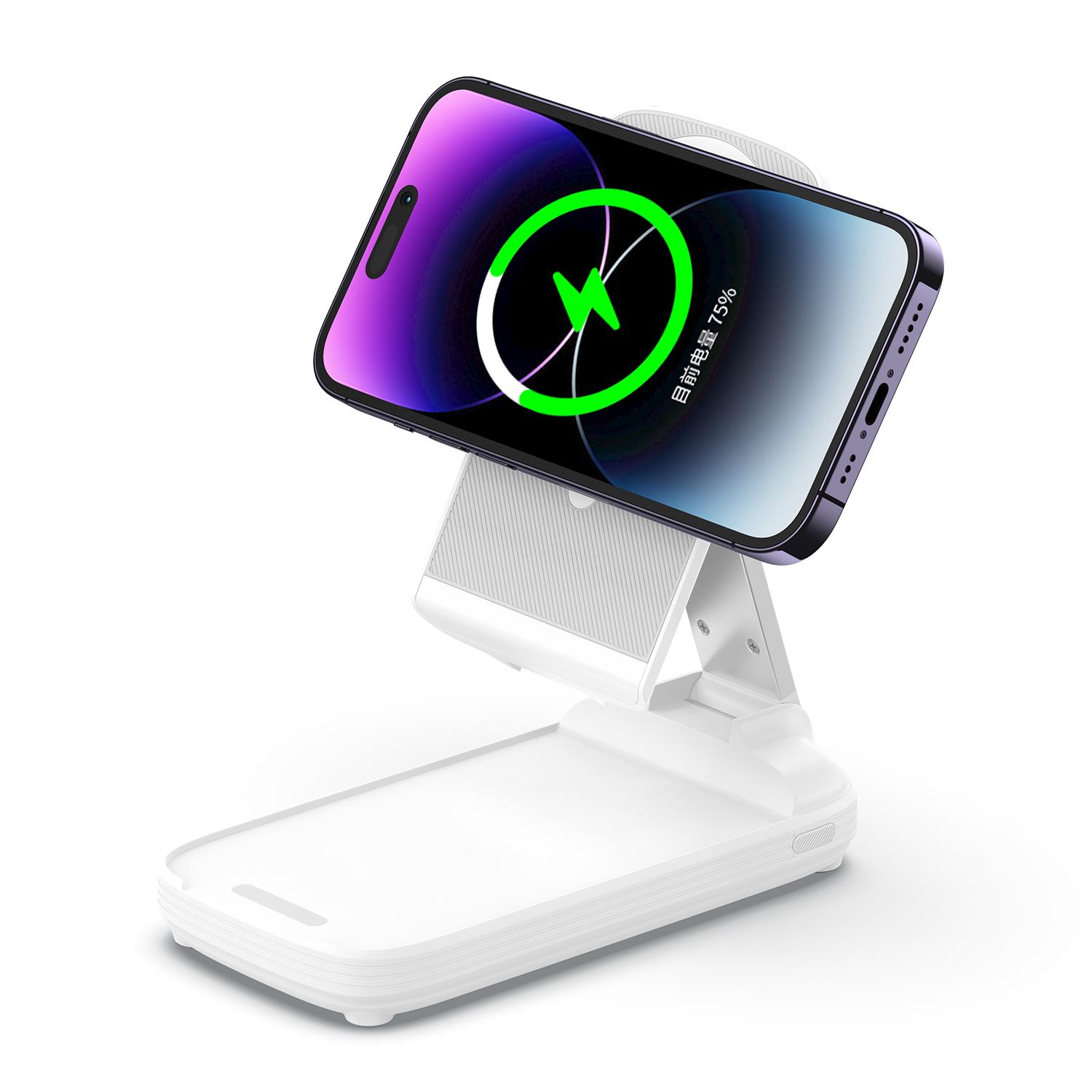 

003 10000mAh Power Bank Foldable 15W Magnetic Wireless Charger Phone Stand A