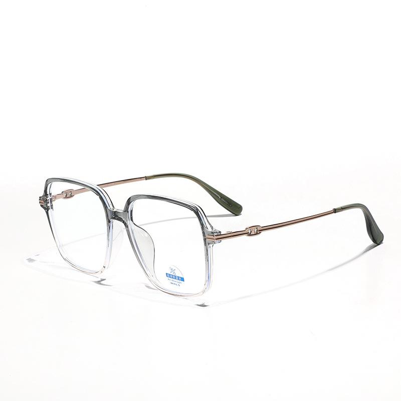 Large Frame Glasses Frame Men, Metal Titanium Frame Tr90 Can Be Matched With Myopia Frame Flat Mirror Women