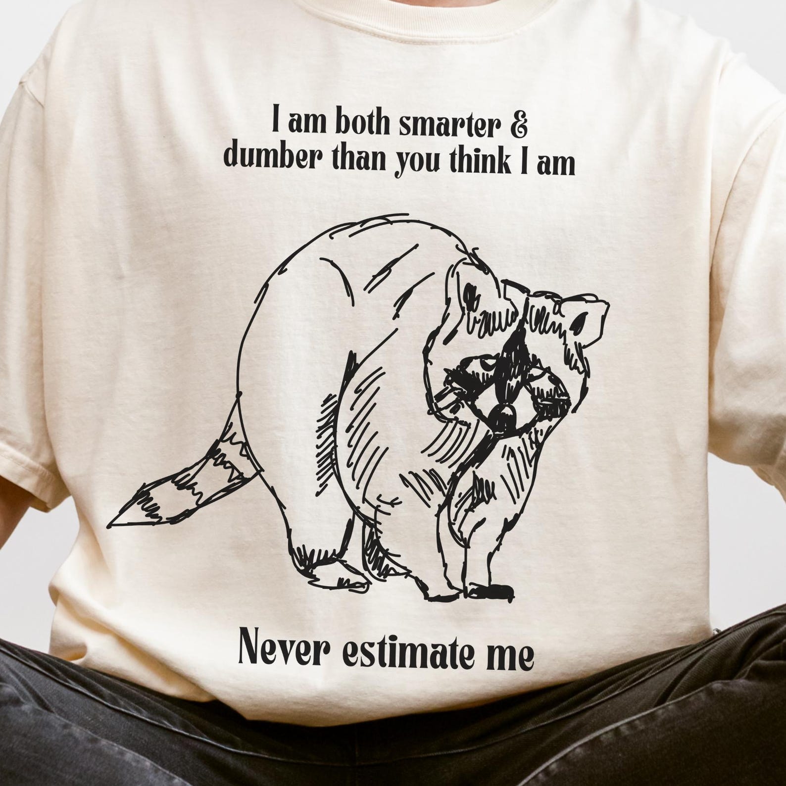 Funny Raccoon Meme Shirt | Comfort Colors Tee 4XL