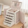 Jewelry Box with Drawers Large Capacity 6-Layer Velvet-Lined for