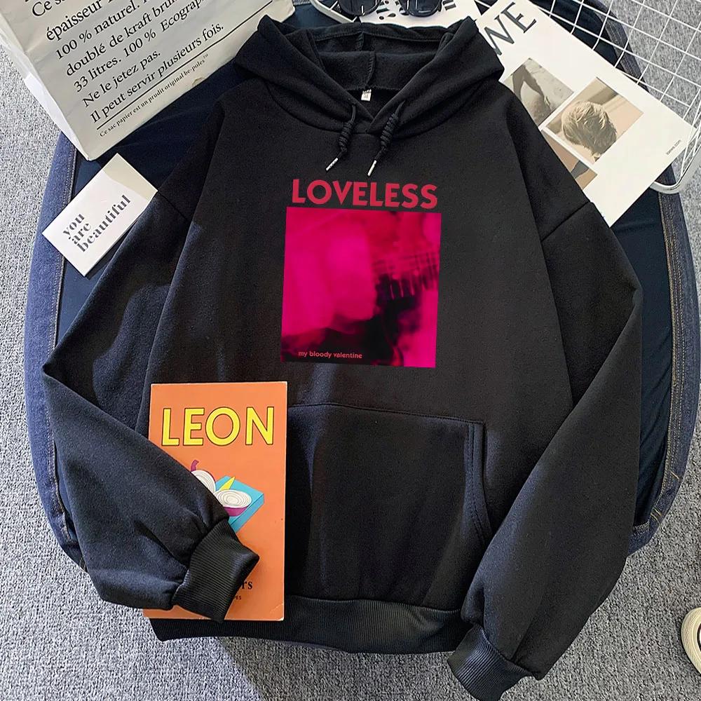 Loveless Song Printing Hoody My Bloody Valentine Rock Band Hoodies Moletom Graphic Streetwear Women Clothing
