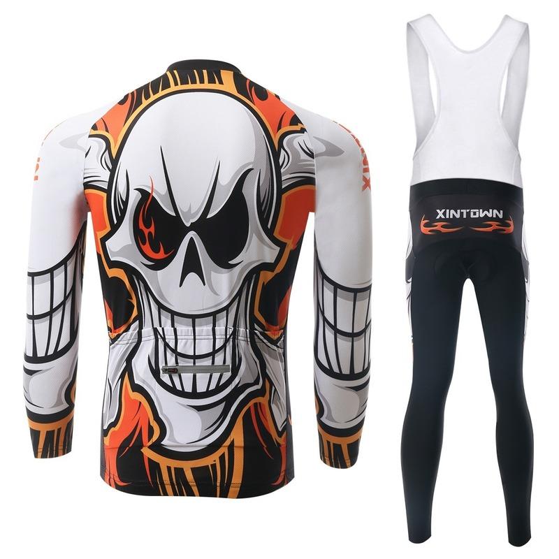 Prodyšné jezdecké dresy na kolo Sada cyklistického oblečení Rychleschnoucí muži Oblečení na kolo s dlouhým rukávem Oblek Punčochové kalhoty