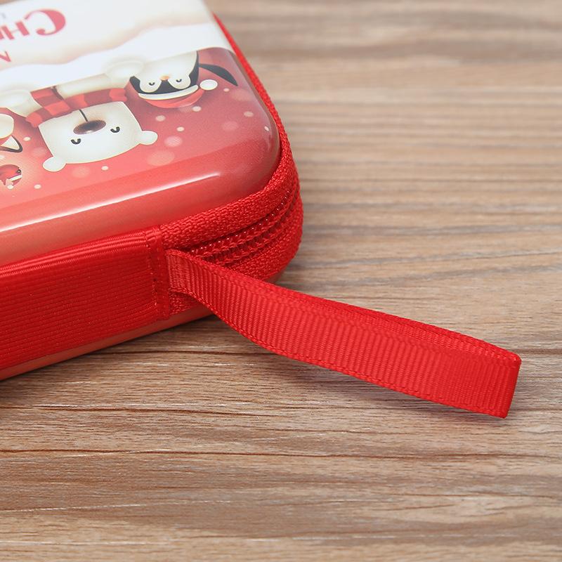 Christmas Coin Purse Rectangle Santa Pattern Wallet Festive Gift Bag for  New Year Christmas Decorations