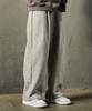 WHOLOVESART One-Pleat Power Wide Sweatpants Gray
