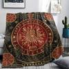 Viking Animal Patterns Print Flannel Blanket High Quality Comfortable for All Seasons Home Decor Warmth and Comfort Perfect for Christmas Gifts
