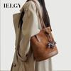 Fashion Trend All-Match Retro Corduroy Tote Bag Large Capacity One-Shoulder Bucket Bag