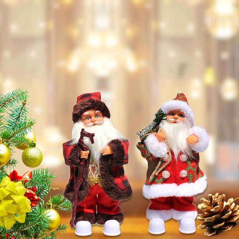 Elektryczny Wspinający się Święty Mikołaj Zabawka Święty Mikołaj Wspinająca się Lalka Ozdoba na Stół Świąteczny Dekoracja Pokoju Dziecięcego Zabawka Muzyczna