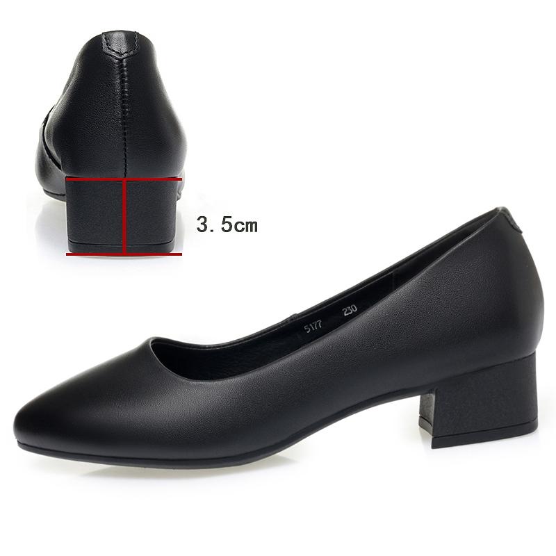 Mode AIYUQI 2025 neuer Stil Damenlederschuhe Quadratabsatz Slipper Arbeit Formelle Schuhe für Damen Modische High Heel Damenschuhe