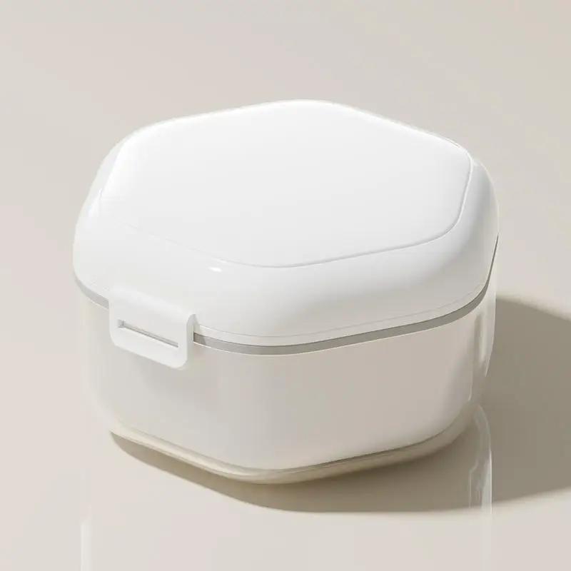 1Pc Orthodontic Retainer Braces Storage Soaking Box Invisible Teeth Denture Cleaning Tooth Storage Container Sealed Case