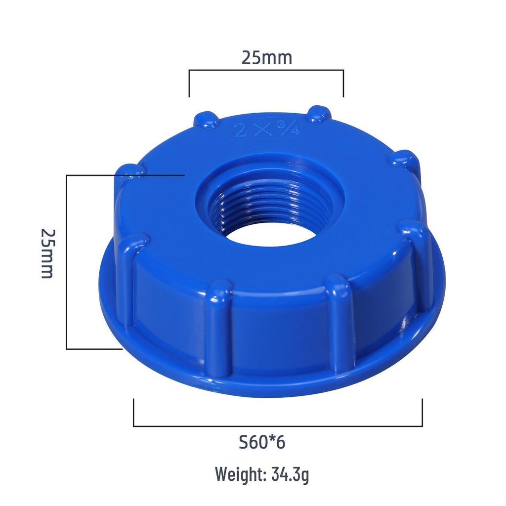 IBC Ton Barrel Valve Adapter Cover: 4-Point, 6-Point, 1-Inch Double Inner Tooth Center Ring Adapter