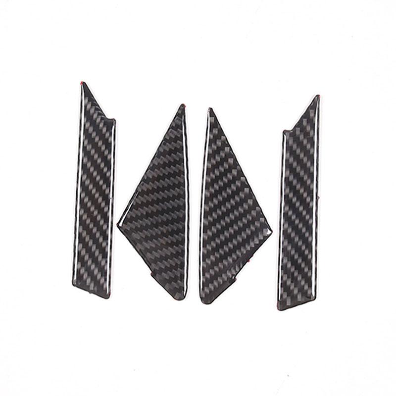 Dla Subaru Forester 2013 2014 2015 2016 2017 2018 miękkie włókno węglowe samochód słupek A trójkątna pokrywa tapicerka naklejka samochód