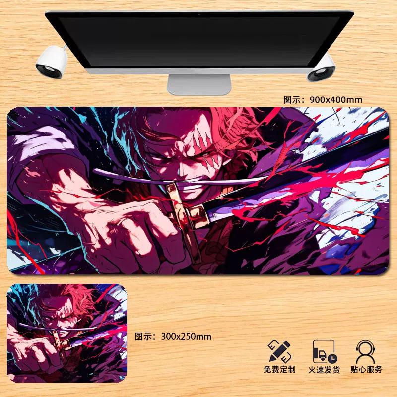 Japanese Anime ONE PIECE Leather Mouse Pad Oversized Boys Animation E-sports Game Keyboard Pad Monkey D. Luffy Computer Desk Pad Non-slip Mouse Pad