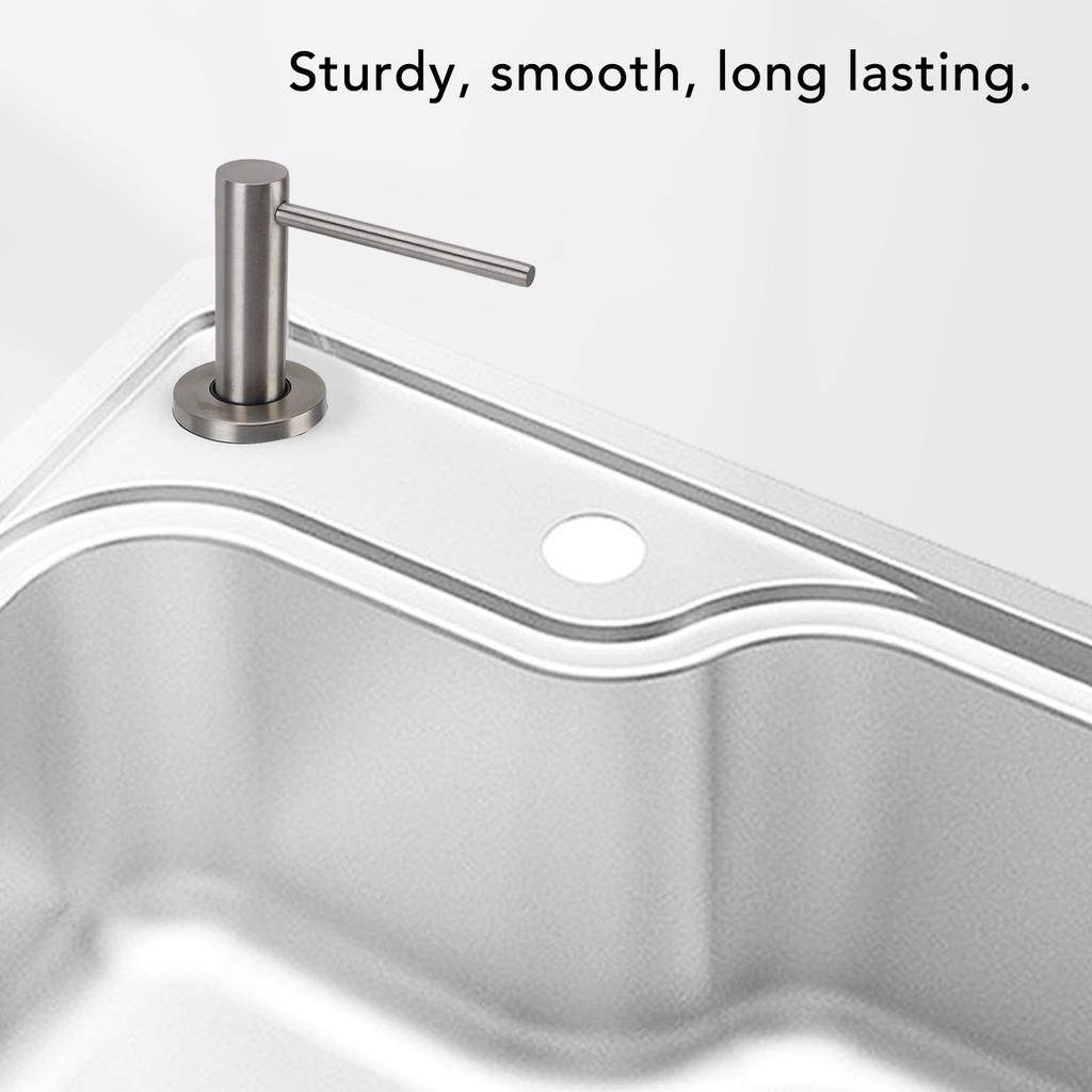 Soap Dispenser for Kitchen Sink Built in Sink Soap Dispenser Kitchen Soap Pump Head Dish Soap Hand Lotion Dispenser with Refillable 350ml Bottle