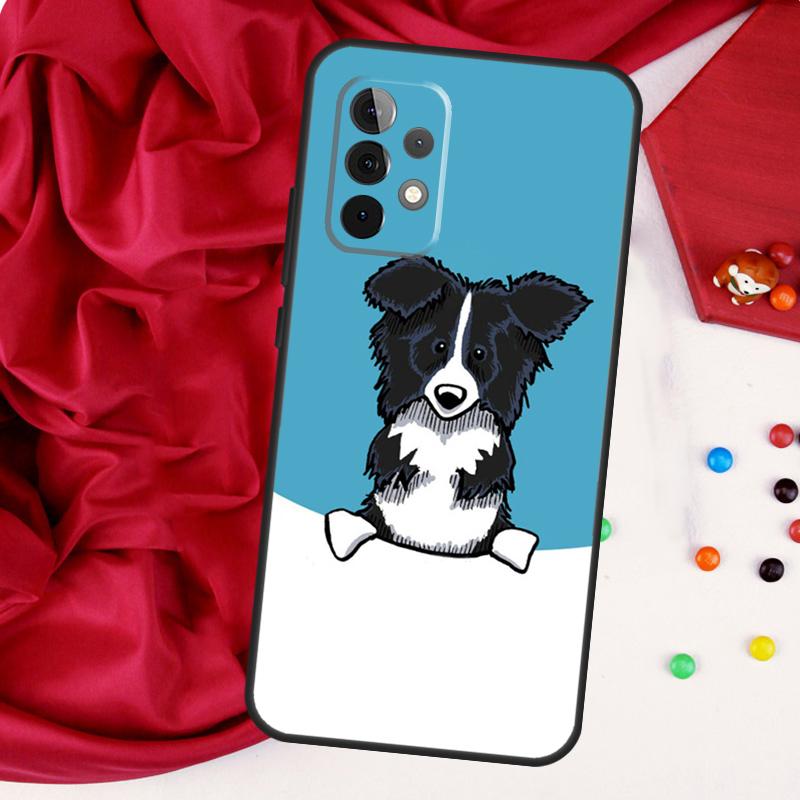 Border Collie Dog For Samsung Galaxy A56 A36 A26 A16 A05 A06 A22 A32 A52 A54 A34 A14 A55 A15 A53 A33 A35 Case