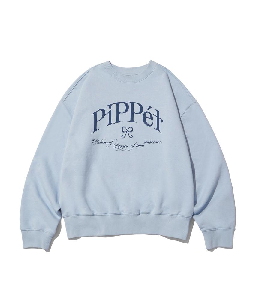 PIPPET Ribbon Symbol Sweatshirt (Sky Blue)